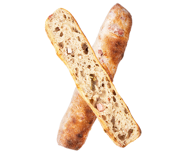 Bramborová tyčinka s uzeným masem a slaninou